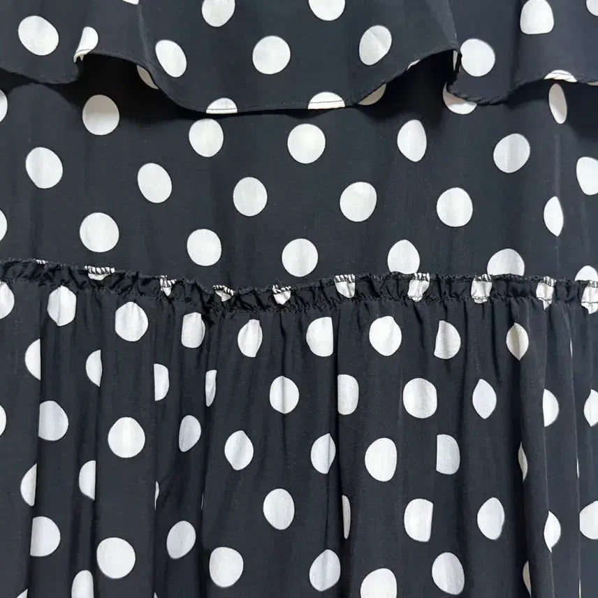 [BUNJANG] Black Dot Long Dress / 블랙 도트 롱원피스
