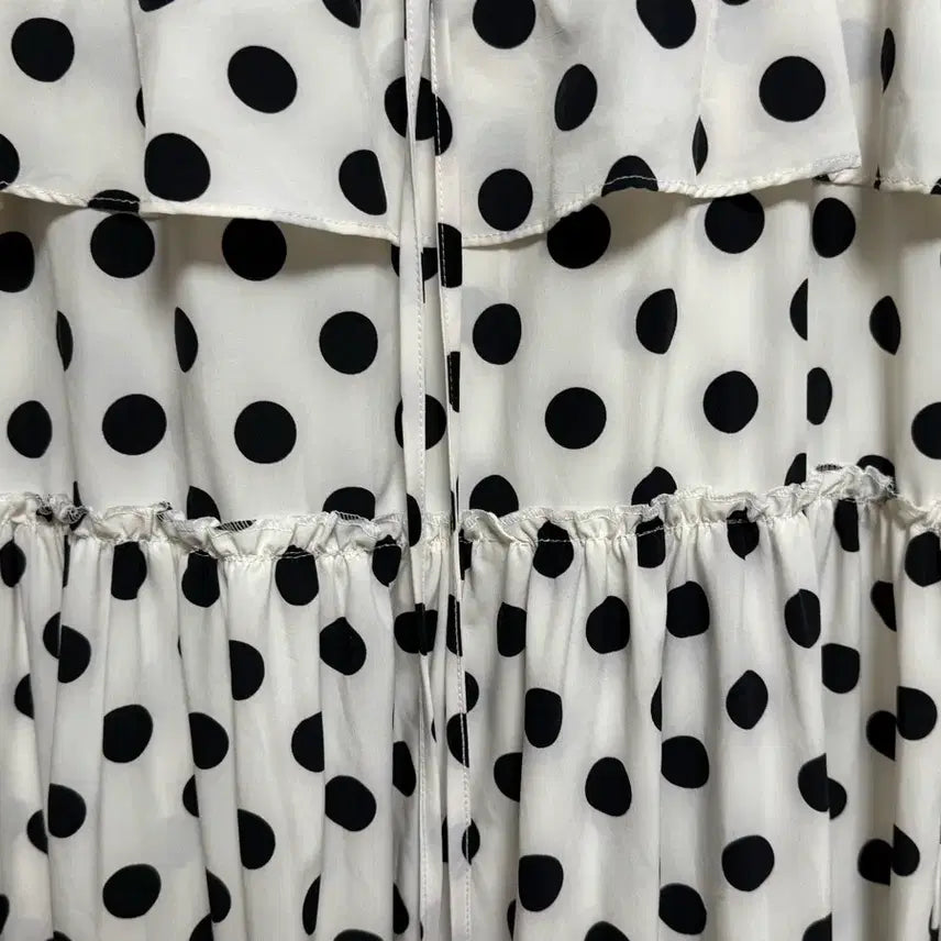 [SOLD OUT] 화이트 도트 롱 원피스