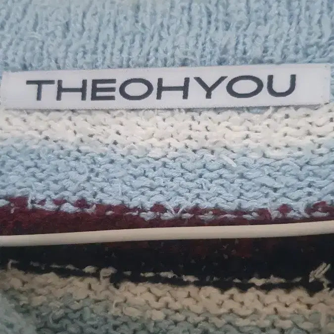 [BUNJANG] THEOHYOU Striped Collar Knit / THEOHYOU 줄무늬 카라 니트