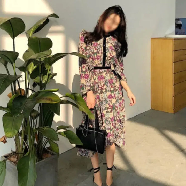 [BUNJANG] Floral Long Dress / 플라워 롱원피스 [66까지]