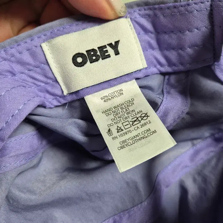 [SOLD OUT] OBEY 볼드 세이버 캠프캡 디지털 바이올렛 압구정 웍스아웃 구매