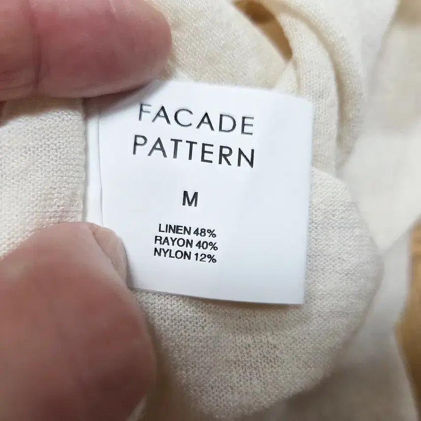 [BUNJANG] Facade Pattern Boy Fit Linen Knit Top / 파사드패턴(FACADE PATTERN) 보이핏 린넨니트 프리사이즈 새상품