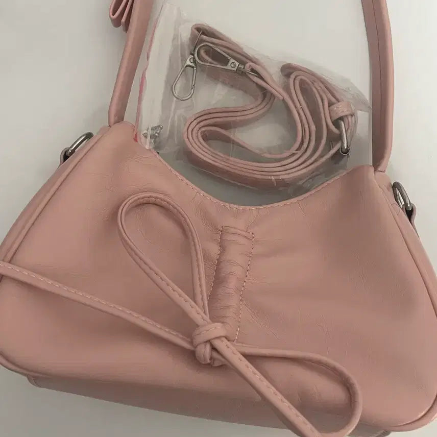 [BUNJANG] Vintage Pink Ribbon Crossbody Handbag / 양지뢰 일본 빈티지 핑크 리본 크로스백 핸드백 가방 오타쿠