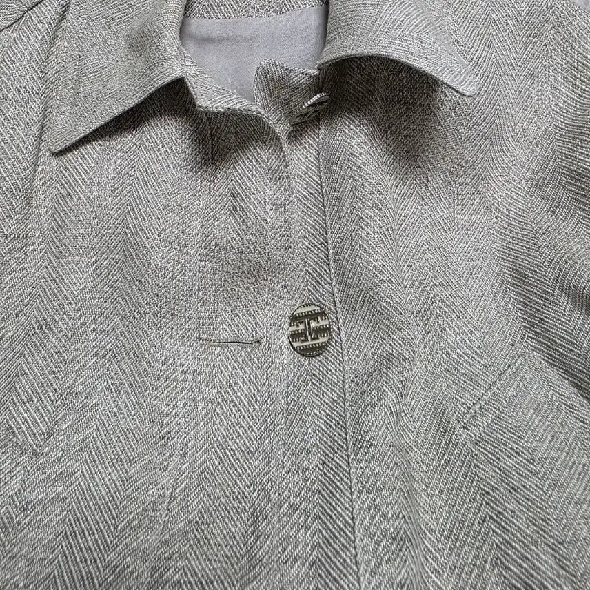 [BUNJANG] Time Linen Blend Herringbone Pattern Spring Outerwear Jacket / 타임 린넨섞인 재질의 봄 아우터 팝니다