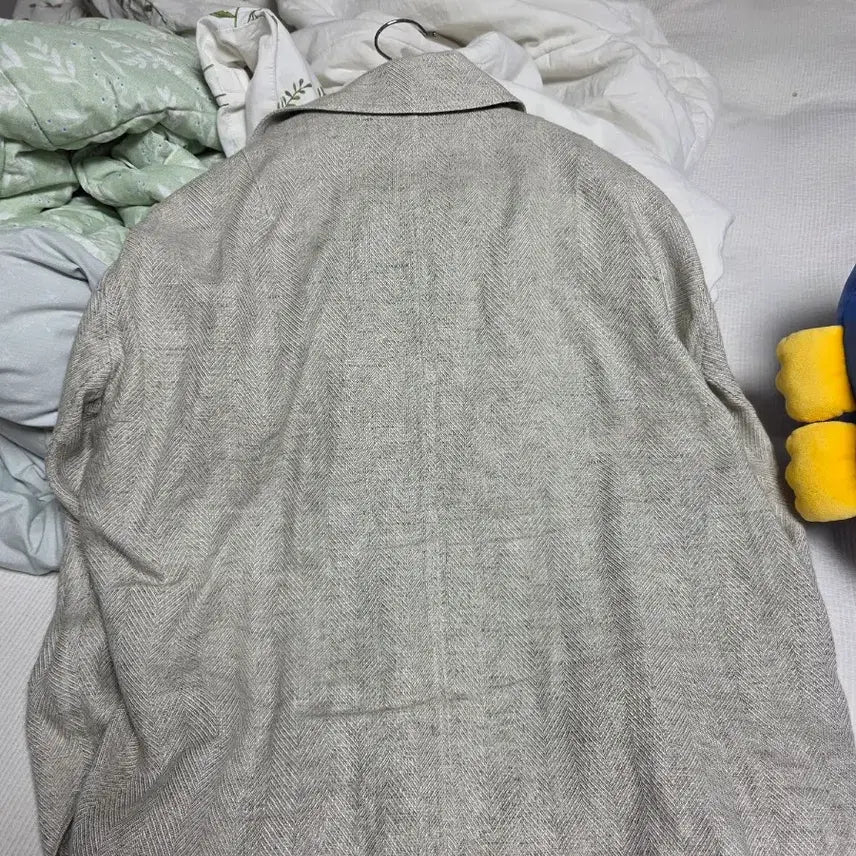 [BUNJANG] Time Linen Blend Herringbone Pattern Spring Outerwear Jacket / 타임 린넨섞인 재질의 봄 아우터 팝니다