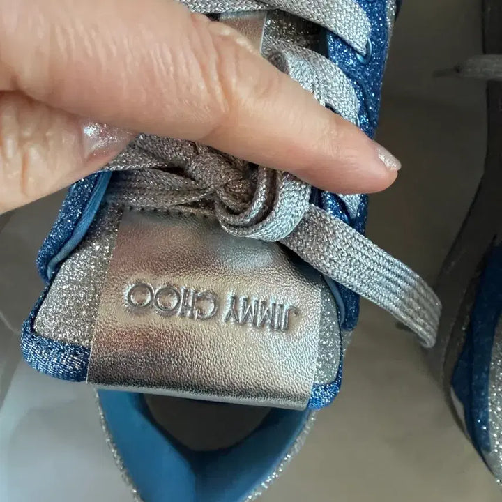 [BUNJANG] Jimmy Choo Glitter Sneakers / 지미추 글리터 정품 현대백화점 무역점 스니커즈 운동화 새상품