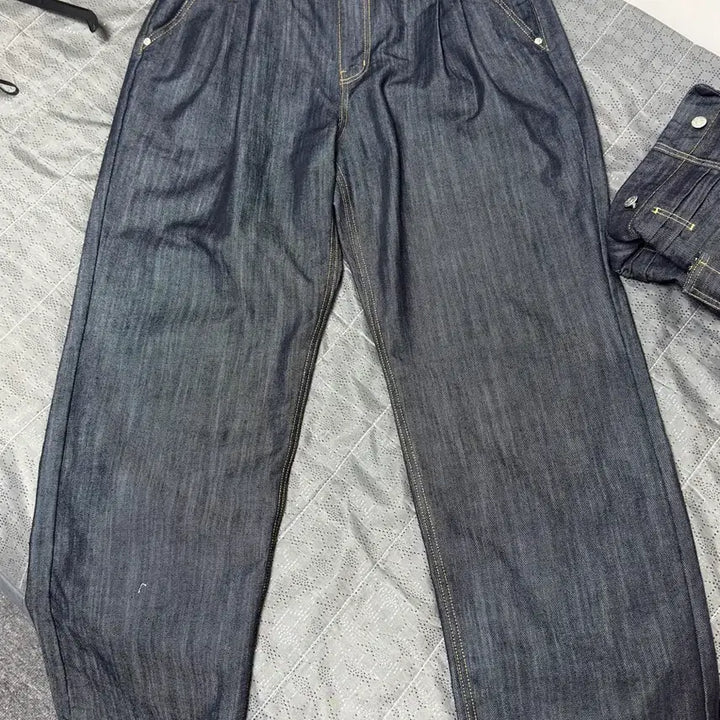 [BUNJANG] Pintuck Wide Denim Pants / (새상품)핀턱 와이드 데님 팬츠