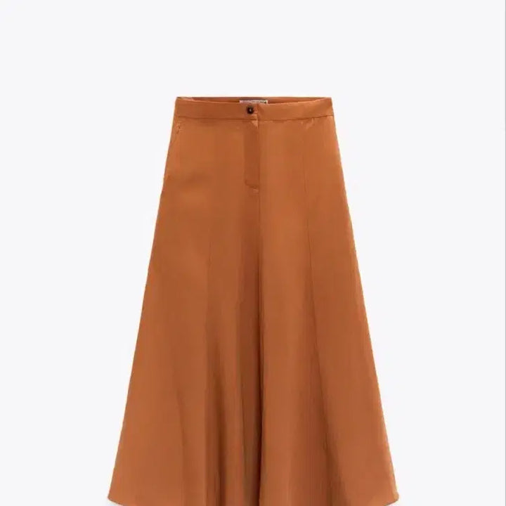 [SOLD OUT] 자라 린넨 블렌드 롱 스커트 브라운 S