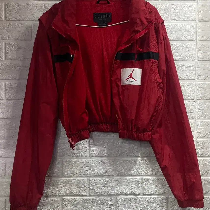[BUNJANG] Nike Jordan Crop Windbreaker Jacket Red S / 나이키 조던 크롭 바람막이자켓 레드 S 크롭자켓 숏자켓