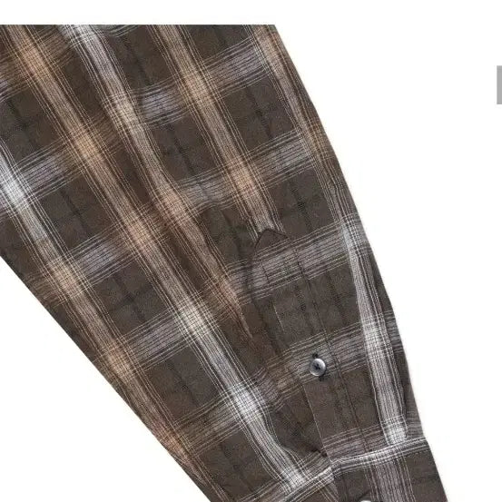 [BUNJANG] NoManual Brown Check Shirt L / 노메뉴얼 브라운 체크셔츠L
