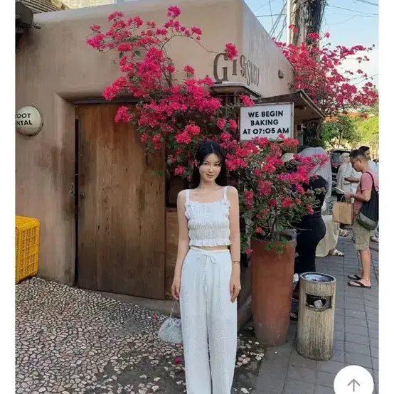 [BUNJANG] Benito Summer Wrinkle Pants White / 베니토 썸머 링클 팬츠 화이트