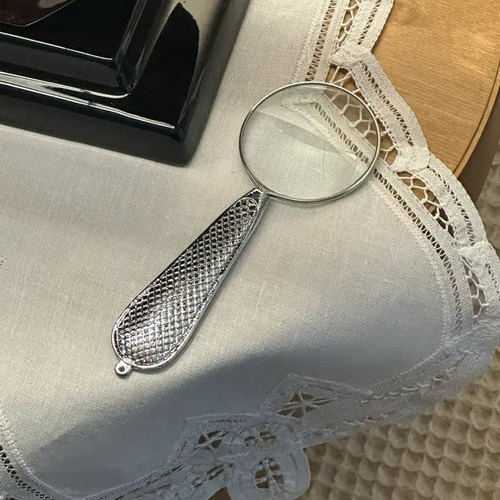 [BUNJANG] Vintage Silver Plate Magnifying Glass / 빈티지 실버플레이트 돋보기 실플? 메탈?