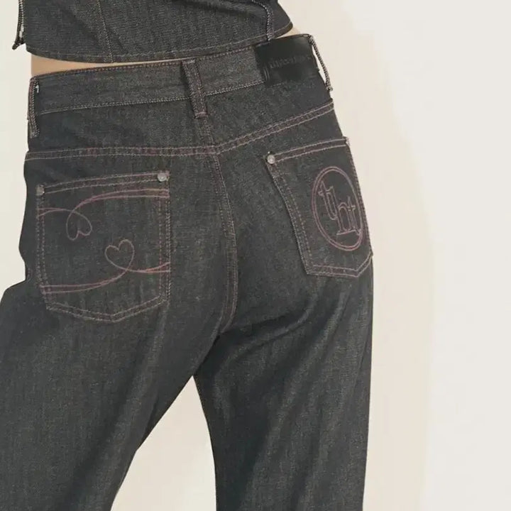 [BUNJANG] 3 Times Pink Low Denim Jeans / 쓰리타임즈 핑크 로우 데님 s 사이즈
