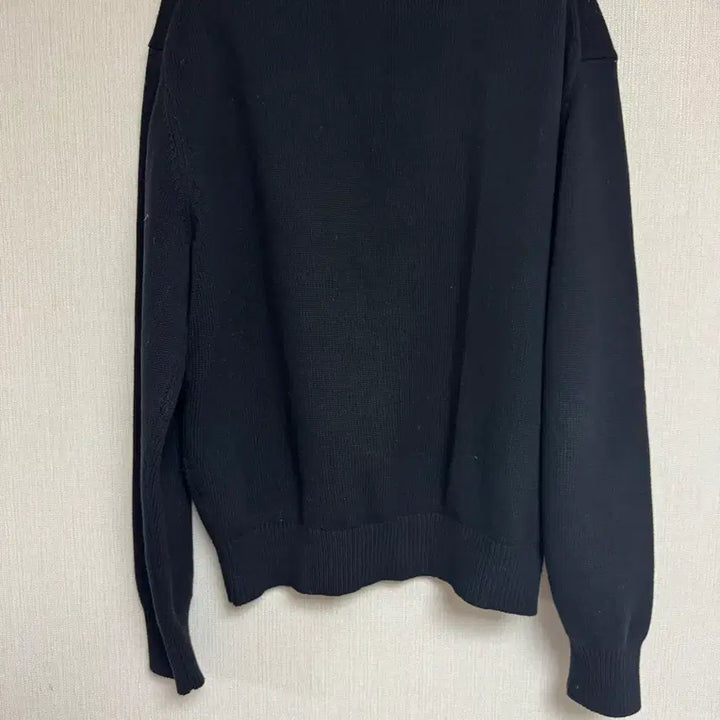 [BUNJANG] Aesup Cotton Henley Neck Knit Black L / 애습 코튼 헨리넥 니트 블랙 L