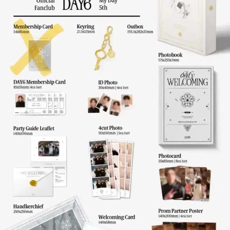[BUNJANG] DAY6 My Day 5th Kit Full Set / 데이식스 마이데이 5기 키트 (멤버십카드 외 풀세트)