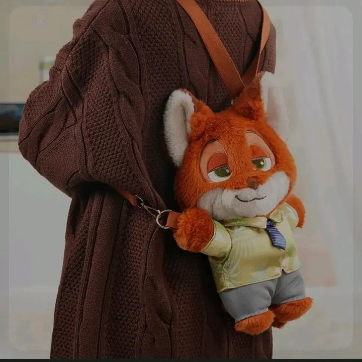 [BUNJANG] Shanghai Zootopia Nick Crossbody Backpack / 상하이 주토피아 닉 인형 크로스백 백팩
