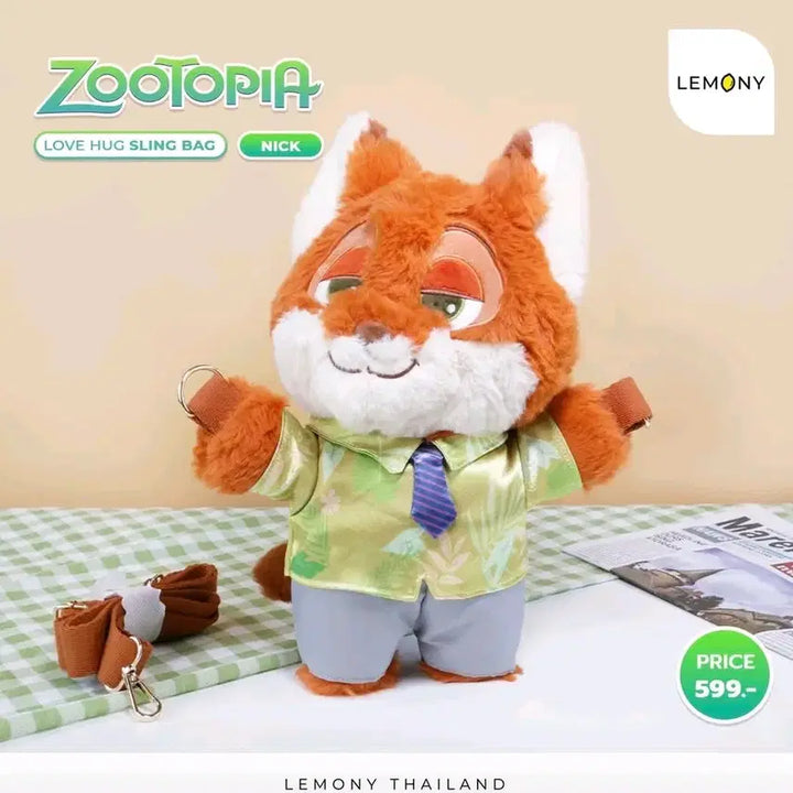[BUNJANG] Shanghai Zootopia Nick Crossbody Backpack / 상하이 주토피아 닉 인형 크로스백 백팩