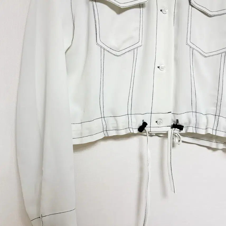 [SOLD OUT] 화이트 크롭 셔켓