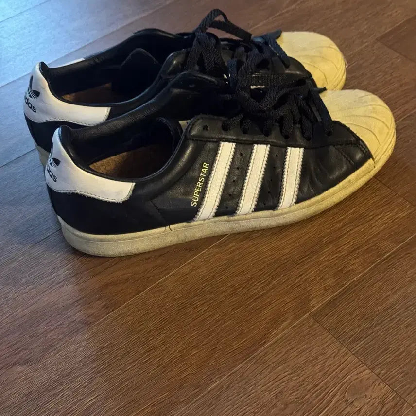 [BUNJANG] Adidas Superstar Premium Black White Sneakers / 아디다스 슈퍼스타 프리미엄 블랙 화이트 265 사이즈 입니다