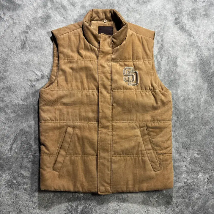 [BUNJANG] MLB San Diego Brown Padded Vest / MLB 샌디에이고 브라운 패딩 조끼
