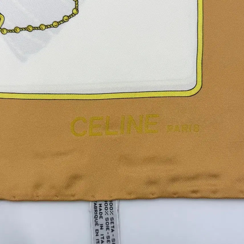[SOLD OUT] [A급/정품] CELINE 셀린느 실크 스카프 숄 오렌지 멀티컬러