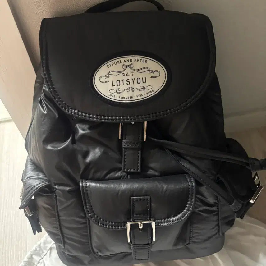 [SOLD OUT] 라츠유 백팩 노스텔지아 츄비 백팩 블랙 lotsyou backpack