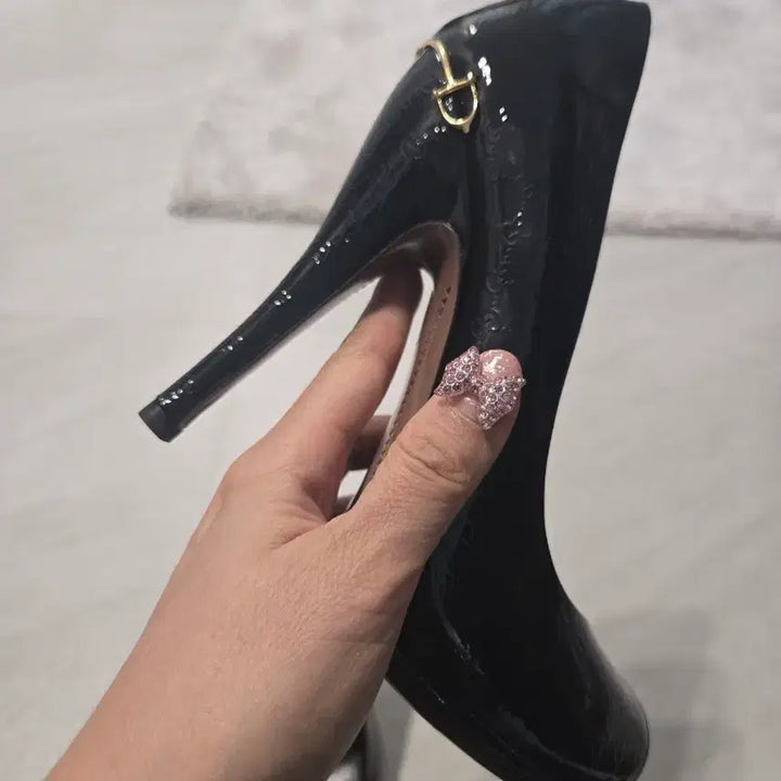 [BUNJANG] Gucci Open Toe Sima Patent Leather Heels / 새상품 오픈포 시마 페이던트 구찌