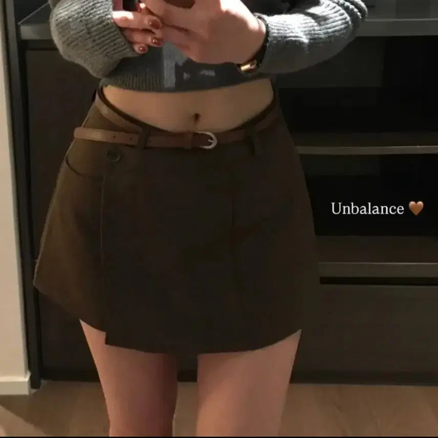 [BUNJANG] Asymmetrical Wrap Skirt Pants / 맥스 언발 랩 치마 바지