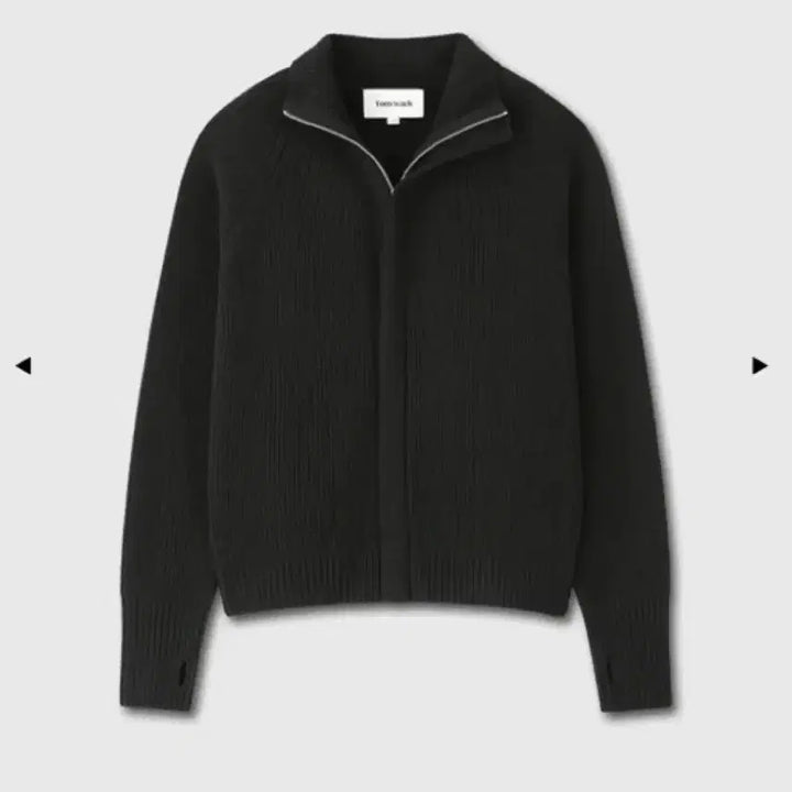[SOLD OUT] 토니웩 메리노울 니트 집업 라지 블랙