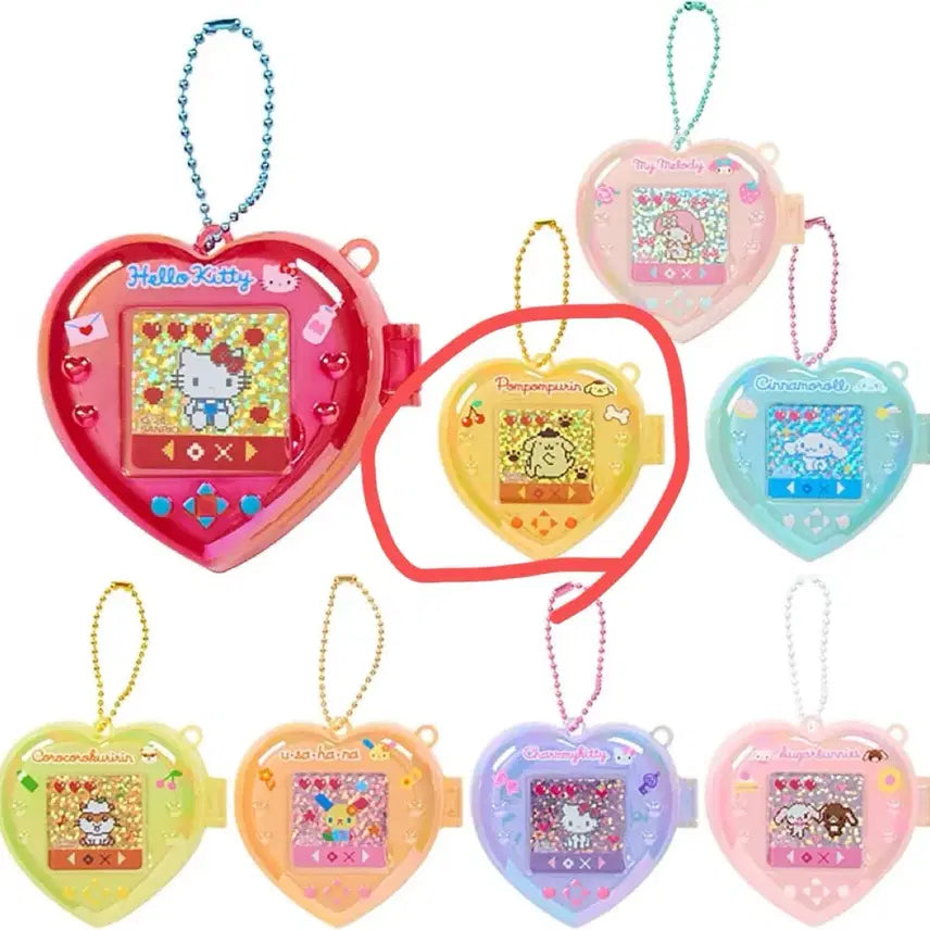 [BUNJANG] Sanrio Pompompurin Munekyun Game Console Keyring / 산리오 무네큥 헤이세이 게임기 키링 폼폼푸린