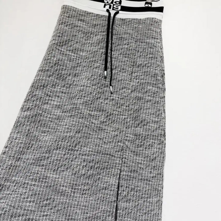 [SOLD OUT] 트위드 밴딩 롱 스커트