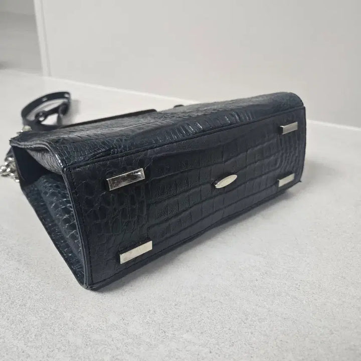 [BUNJANG] Jalmoi Crocodile Leather Chain Shoulder Tote Crossbody Bag / 잘모이   악어가죽 체인  숄더 토드 크로스백