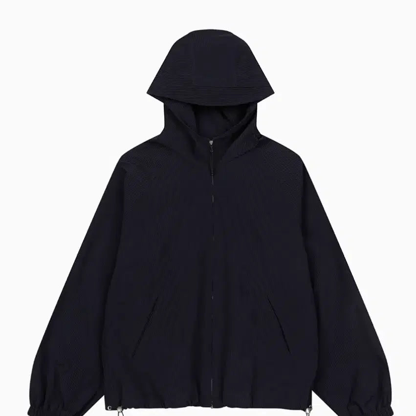 [BUNJANG] OHESIO Stripe Hooded Windbreaker Navy / 오헤시오 스트라이프 후드 윈드브레이커 네이비
