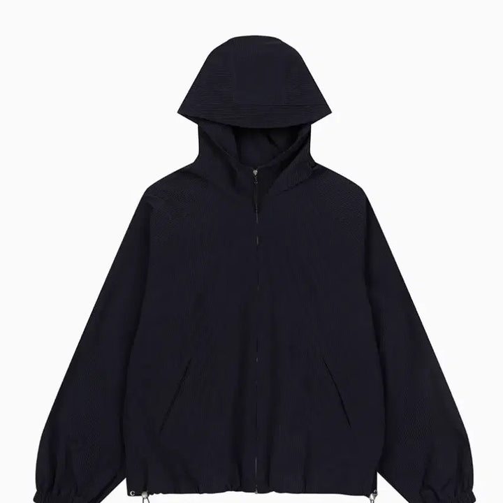 [BUNJANG] OHESIO Stripe Hooded Windbreaker Navy / 오헤시오 스트라이프 후드 윈드브레이커 네이비