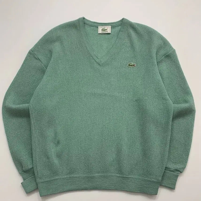 [BUNJANG] Lacoste V-Neck Knit Sweater / 라코스테 브이넥 니트