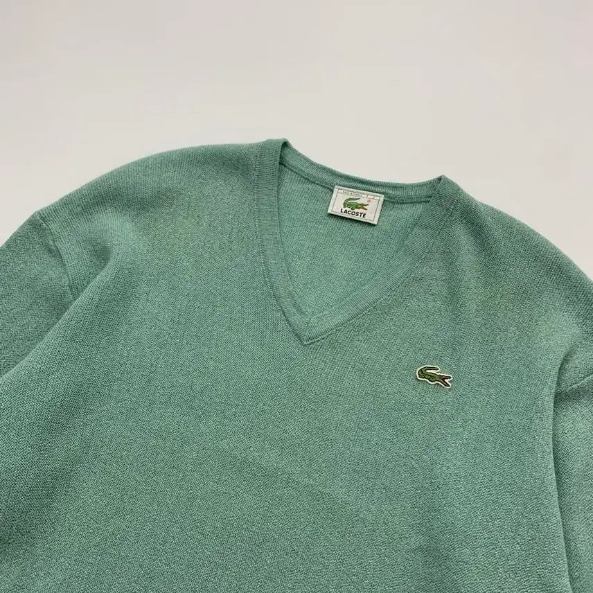 [BUNJANG] Lacoste V-Neck Knit Sweater / 라코스테 브이넥 니트