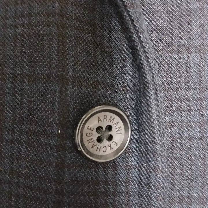[BUNJANG] Armani Exchange Checkered Casual Blazer / 아르마니 엑스체인지 체크무늬 캐쥬얼 블레이저 (원 버튼)