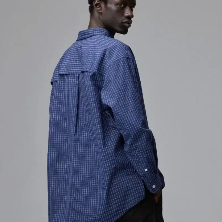 [BUNJANG] GU x Undercover Check Pattern Logo Shirt M / GU 지유 언더커버 셔츠 m