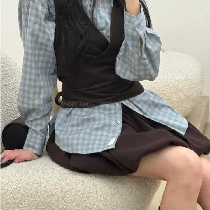 [SOLD OUT] 모어댄예스터데이)몬티셔츠_블루