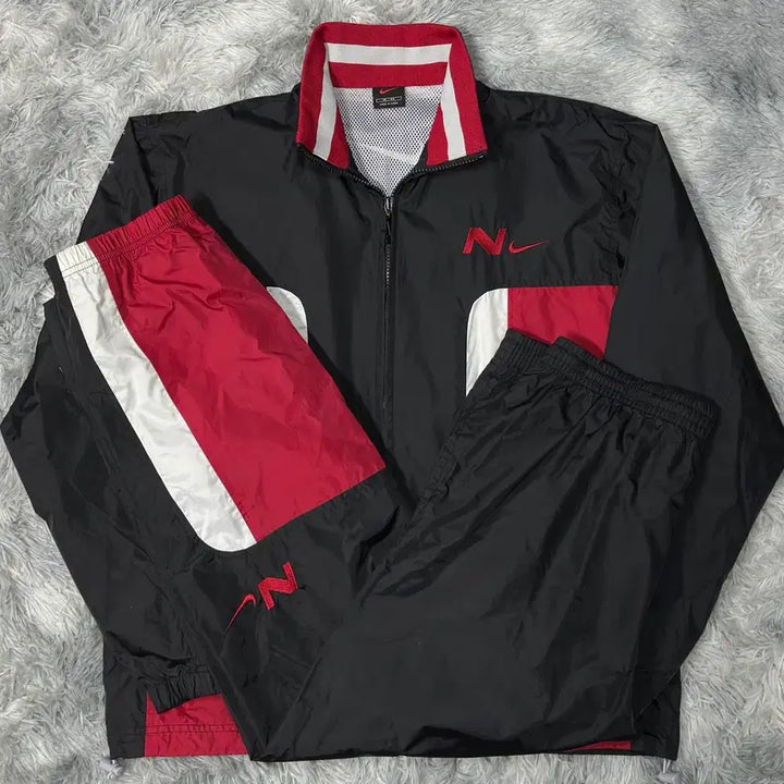 [BUNJANG] Nike Old School 90s Nylon Windbreaker Set XL / 나이키 올드스쿨 90s 나일론 바람막이 세트 XL