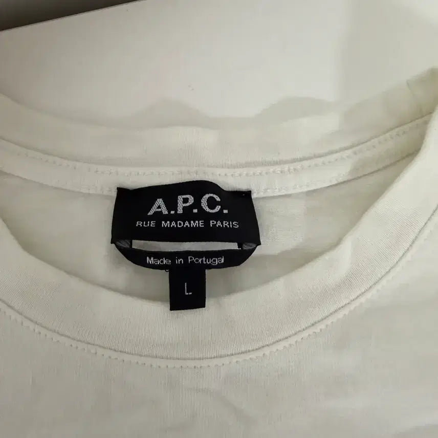 [SOLD OUT] A.P.C. 아페쎄 화이트 기본 반팔 티셔츠 (L)