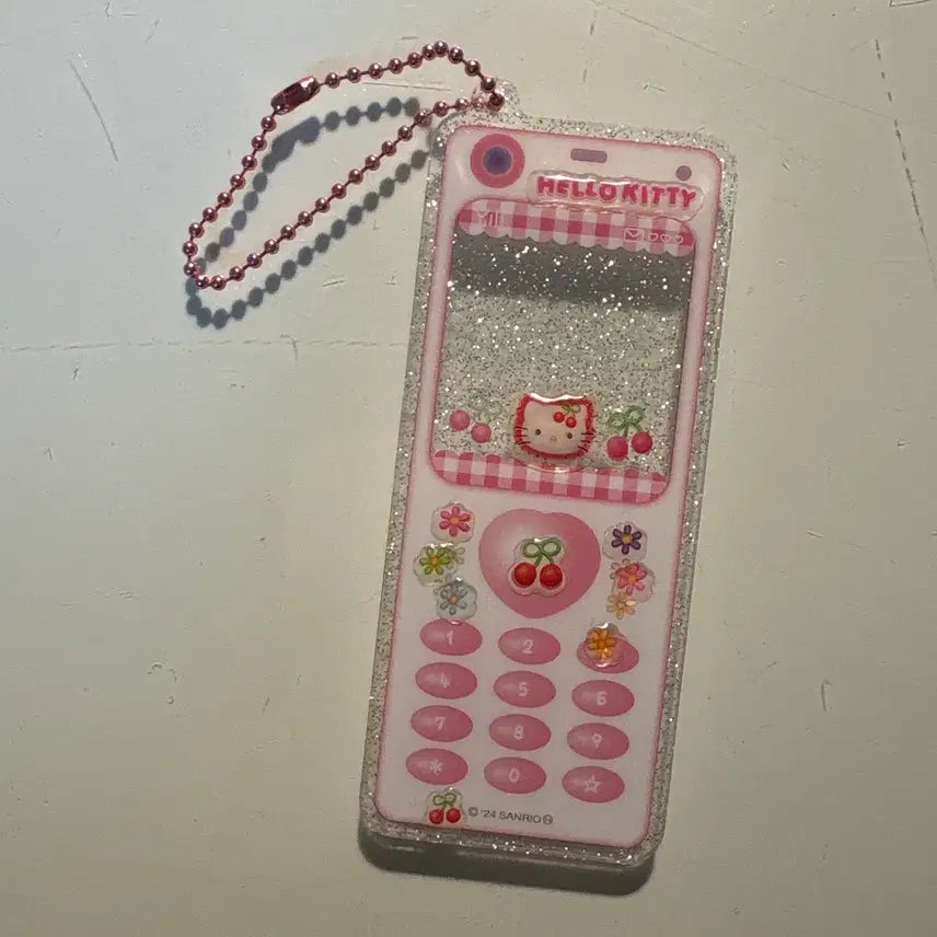 [BUNJANG] Hello Kitty Acrylic Phone-Shaped Keyring / 헬로키티 핸드폰 모양 아크릴 키링