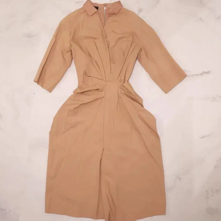 [BUNJANG] Lanvin Beige Wrap Dress / 랑방 원피스 ~55반