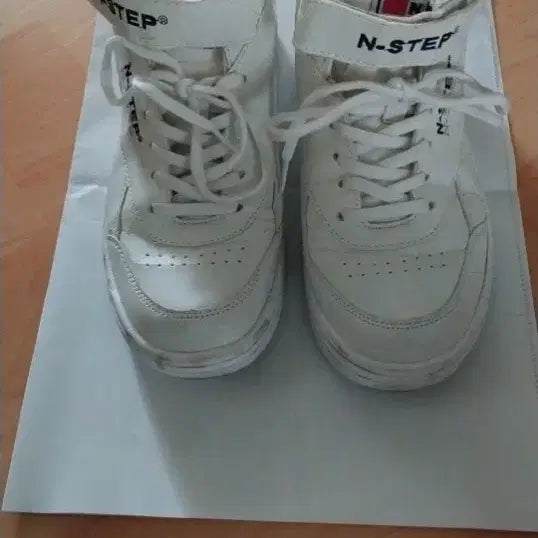[BUNJANG] N-STEP White High-Top Sneakers / N-STEP 흰색 하이탑 운동화