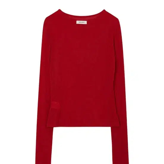 [BUNJANG] Soonji Wool Tencel Long Sleeve Red T-Shirt / 순지울텐셀롱슬리브레드soonji수룩순지티셔츠레드티셔츠