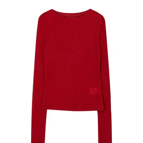 [BUNJANG] Soonji Wool Tencel Long Sleeve Red T-Shirt / 순지울텐셀롱슬리브레드soonji수룩순지티셔츠레드티셔츠