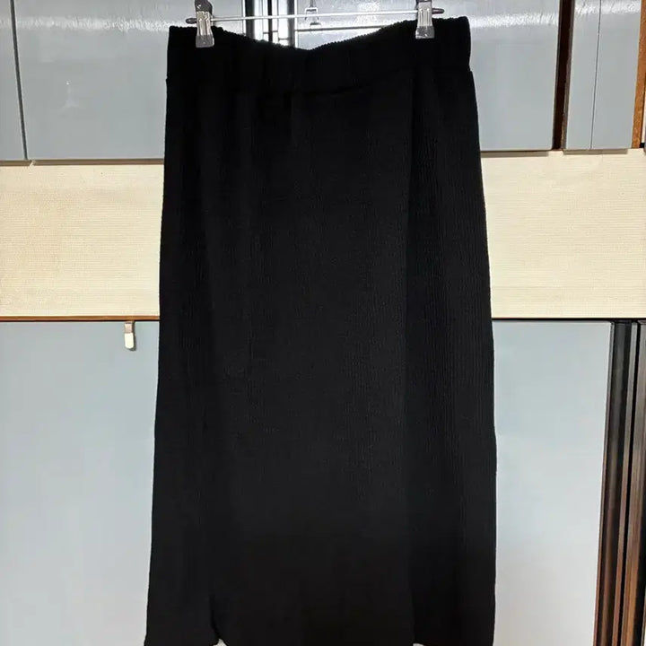 [BUNJANG] Romistory Plus Size Ribbed Skirt - Black / 로미스토리 빅사이즈 골지치마 블랙 (새옷/33-34사이즈)