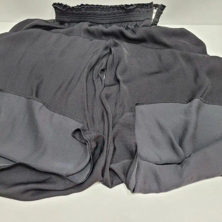 [BUNJANG] SISLEY Wide Bending Pants - Black / SISLEY 시슬리 밴딩 와이드 팬츠 / 여 70-98 (44) 블랙