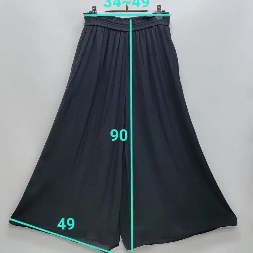 [BUNJANG] SISLEY Wide Bending Pants - Black / SISLEY 시슬리 밴딩 와이드 팬츠 / 여 70-98 (44) 블랙