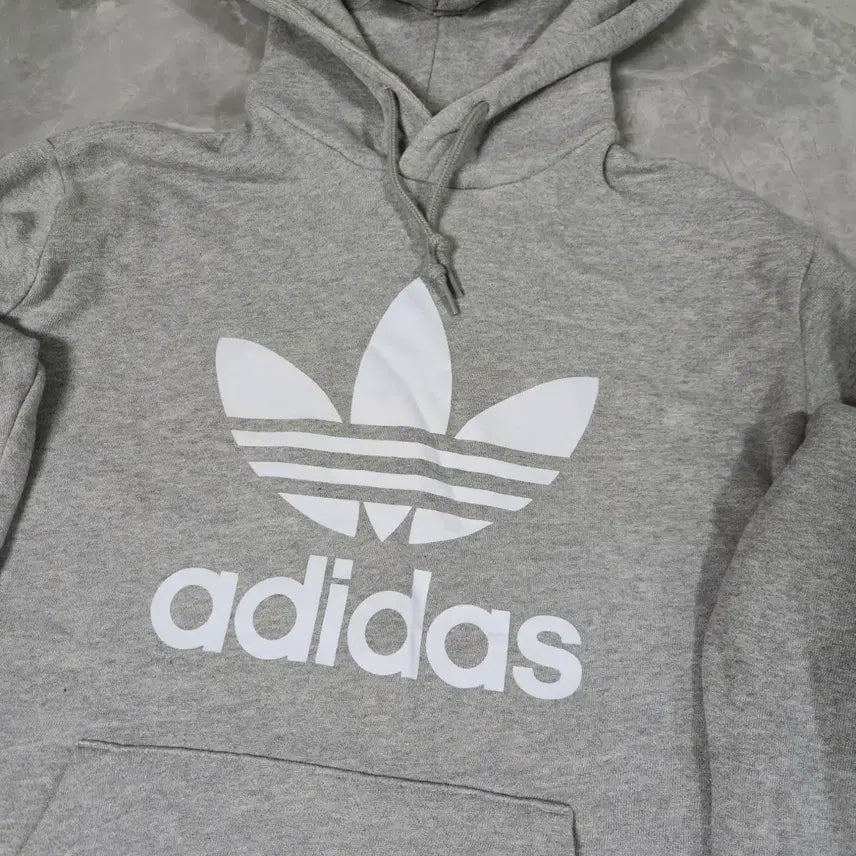 [BUNJANG] Adidas Trefoil Hoodie Grey / 아디다스 트레포일 후드티 그레이